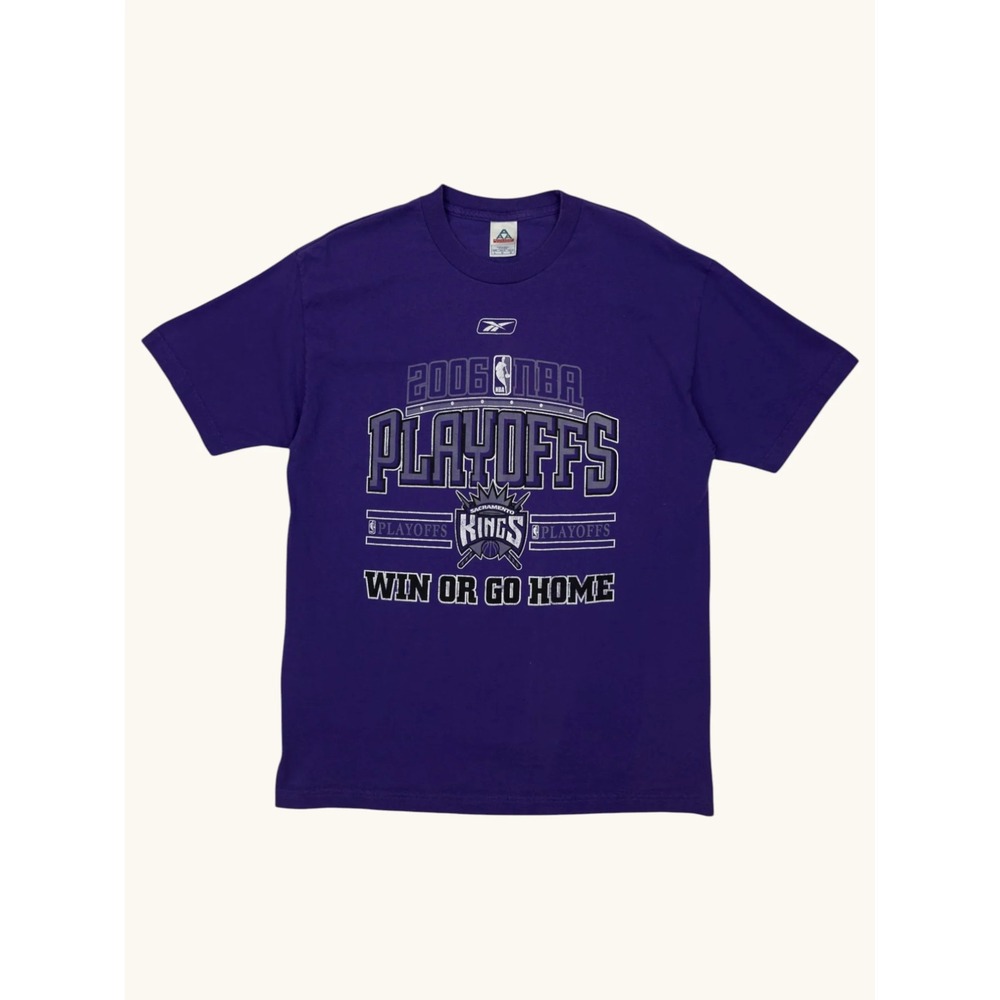 Sacramento Kings 2006 NBA Playoffs T-Shirt Mens Large Purple Reebok AAA Graphic